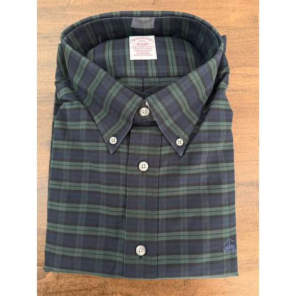 Brooks Brothers Other - Brooks Brothers Mens XXL Traditional Fit Black Watch Plaid Non-Iron Shirt